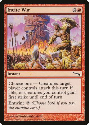 Incite War card from Mirrodin
