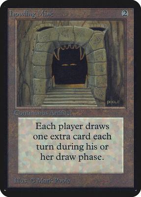 Howling Mine card from Alpha Edition