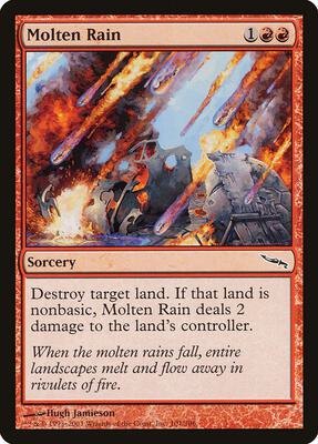 Molten Rain card from Mirrodin
