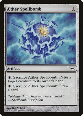 Aether Spellbomb card from Mirrodin