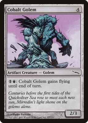 Cobalt Golem card from Mirrodin