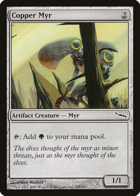 Copper Myr card from Mirrodin