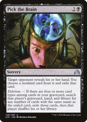 Pick the Brain card from Shadows over Innistrad