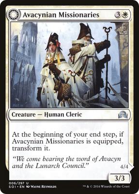 Avacynian Missionaries card from Shadows over Innistrad
