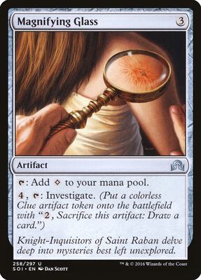 Magnifying Glass card from Shadows over Innistrad