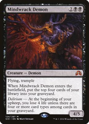 Mindwrack Demon card from Shadows over Innistrad
