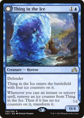 Thing in the Ice card from Shadows over Innistrad