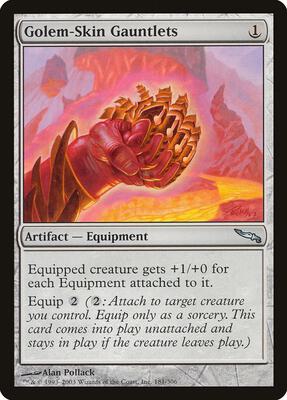 Golem-Skin Gauntlets card from Mirrodin
