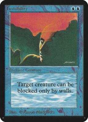 Invisibility card from Alpha Edition