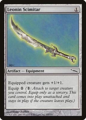 Leonin Scimitar card from Mirrodin