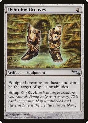 Lightning Greaves card from Mirrodin