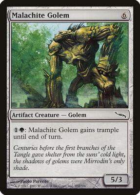 Malachite Golem card from Mirrodin