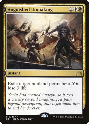 Anguished Unmaking card from Shadows over Innistrad
