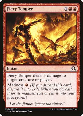 Fiery Temper card from Shadows over Innistrad