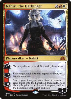 Nahiri, the Harbinger card from Shadows over Innistrad