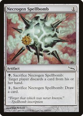 Necrogen Spellbomb card from Mirrodin