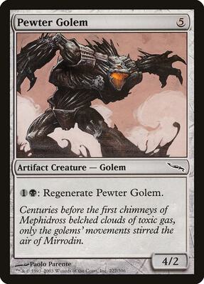 Pewter Golem card from Mirrodin