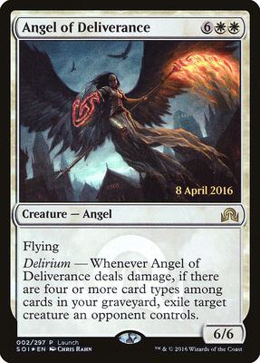 Angel of Deliverance card from Launch Party & Release Event Promos
