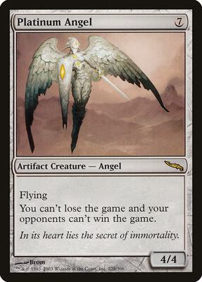 Platinum Angel card from Mirrodin