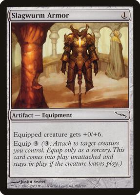Slagwurm Armor card from Mirrodin