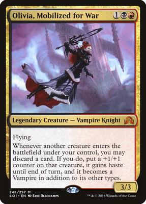 Olivia, Mobilized for War card from Shadows over Innistrad