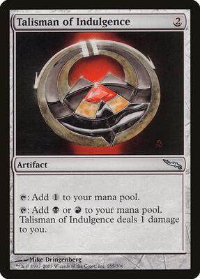 Talisman of Indulgence card from Mirrodin