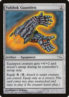 Vulshok Gauntlets card from Mirrodin