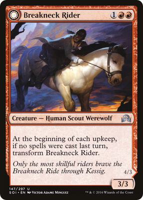 Breakneck Rider card from Shadows over Innistrad