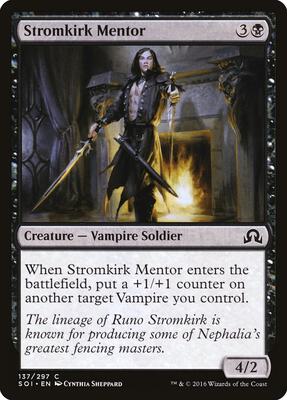 Stromkirk Mentor card from Shadows over Innistrad