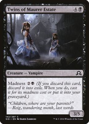 Twins of Maurer Estate card from Shadows over Innistrad