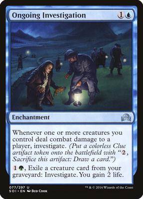 Ongoing Investigation card from Shadows over Innistrad