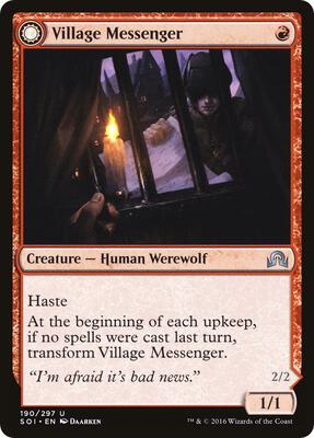 Village Messenger card from Shadows over Innistrad