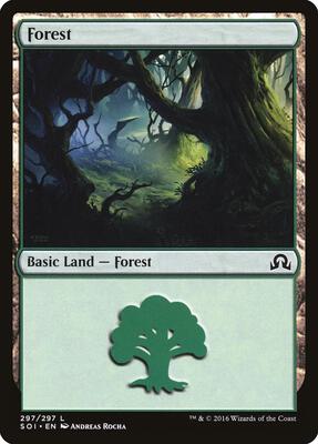 Forest (297) card from Shadows over Innistrad