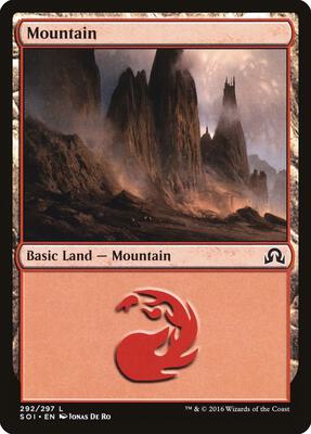 Mountain (292) card from Shadows over Innistrad
