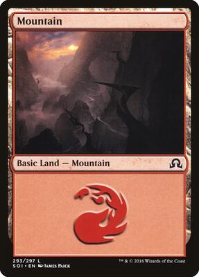 Mountain (293) card from Shadows over Innistrad
