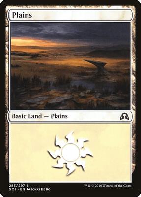 Plains (283) card from Shadows over Innistrad