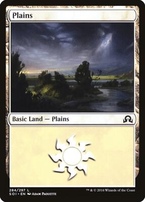 Plains (284) card from Shadows over Innistrad