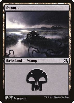 Swamp (289) card from Shadows over Innistrad