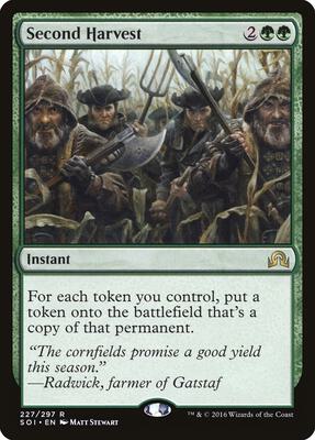 Second Harvest card from Shadows over Innistrad