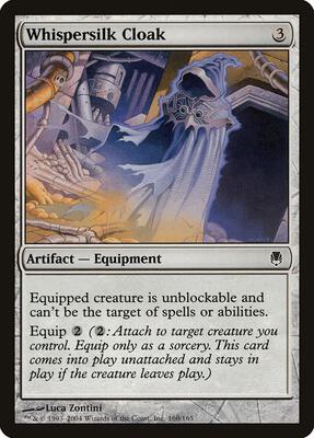 Whispersilk Cloak card from Darksteel