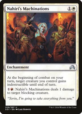 Nahiri's Machinations card from Shadows over Innistrad