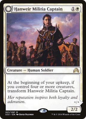 Hanweir Militia Captain card from Shadows over Innistrad