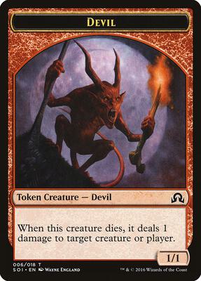 Devil Token card from Shadows over Innistrad