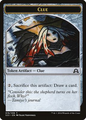 Clue Token (016) card from Shadows over Innistrad