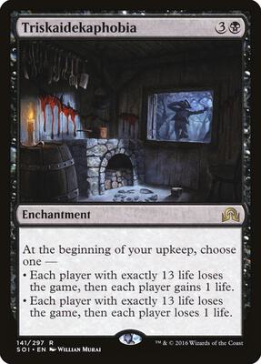 Triskaidekaphobia card from Shadows over Innistrad