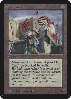 Juggernaut card from Alpha Edition