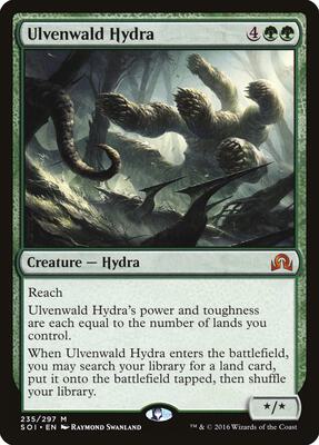 Ulvenwald Hydra card from Shadows over Innistrad