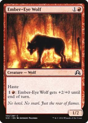 Ember-Eye Wolf card from Shadows over Innistrad