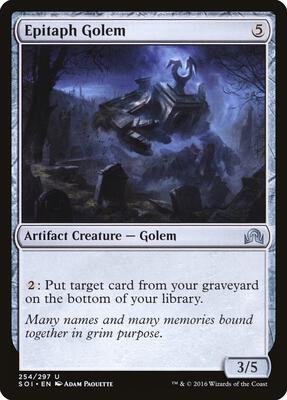 Epitaph Golem card from Shadows over Innistrad