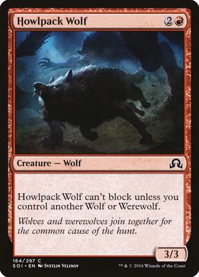 Howlpack Wolf card from Shadows over Innistrad